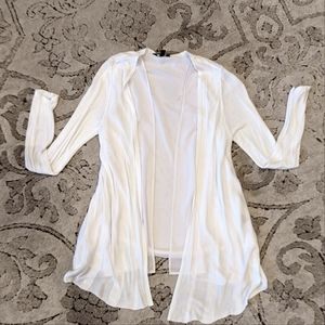Vera Wang Layered White Cardigan Large